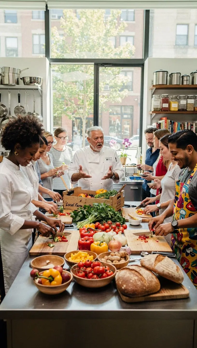 Widok na lokalną restaurację serwującą tradycyjne dania regionalne.